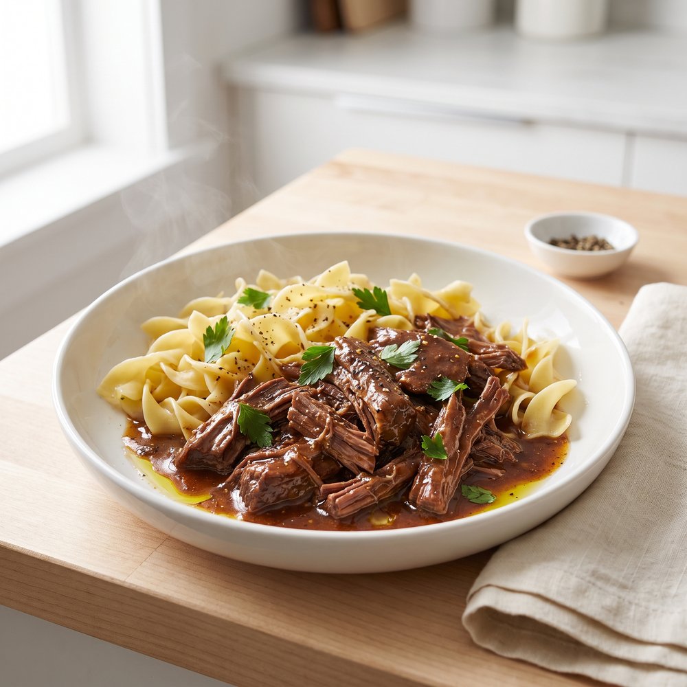 Sauerbraten Beef in Gingersnap Gravy