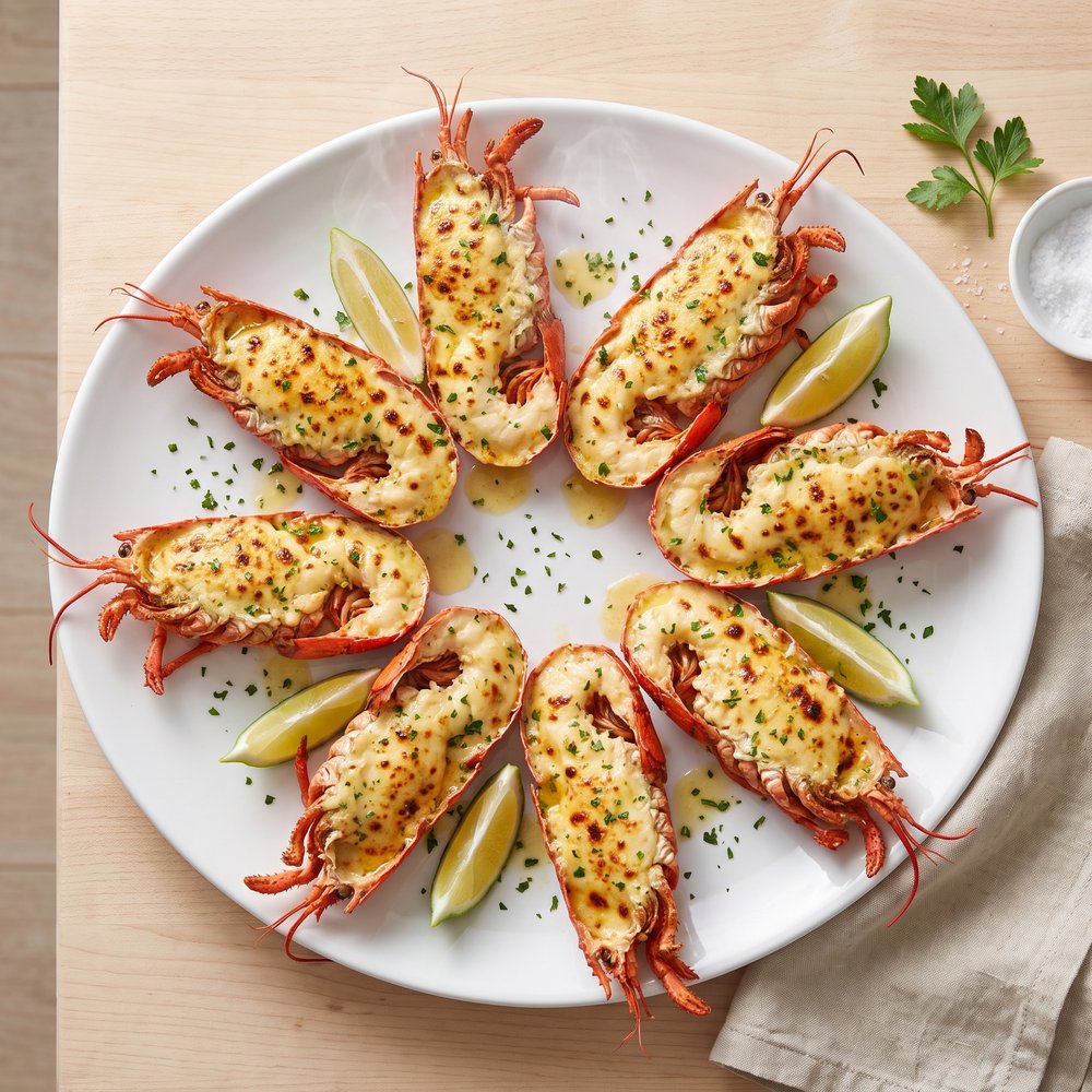 Creamy Lobster Thermidor with White Wine and Parmesan