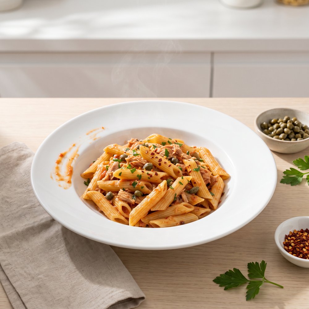 Penne with Tomato-Caper Tuna