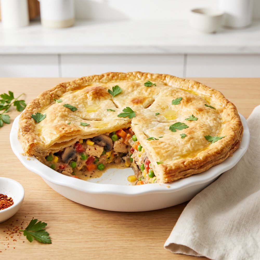Spiced Cajun Chicken Pot Pie