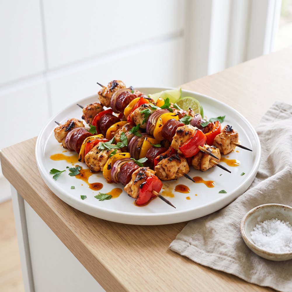 Chicken and Chorizo Skewers