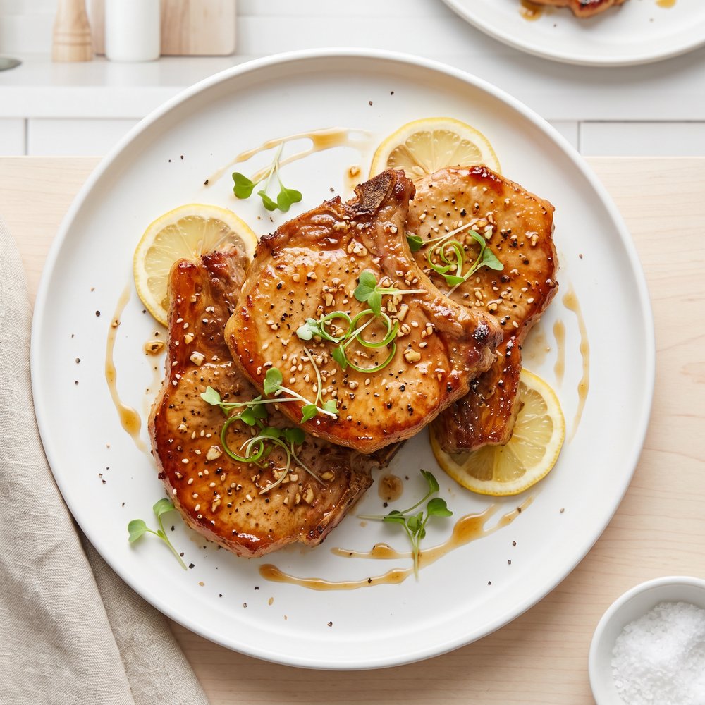Oven-Baked Lemon Soy Pork Chops