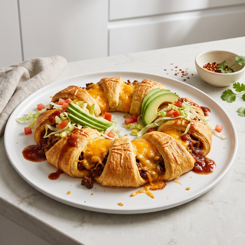 Easy Crescent Taco Bake