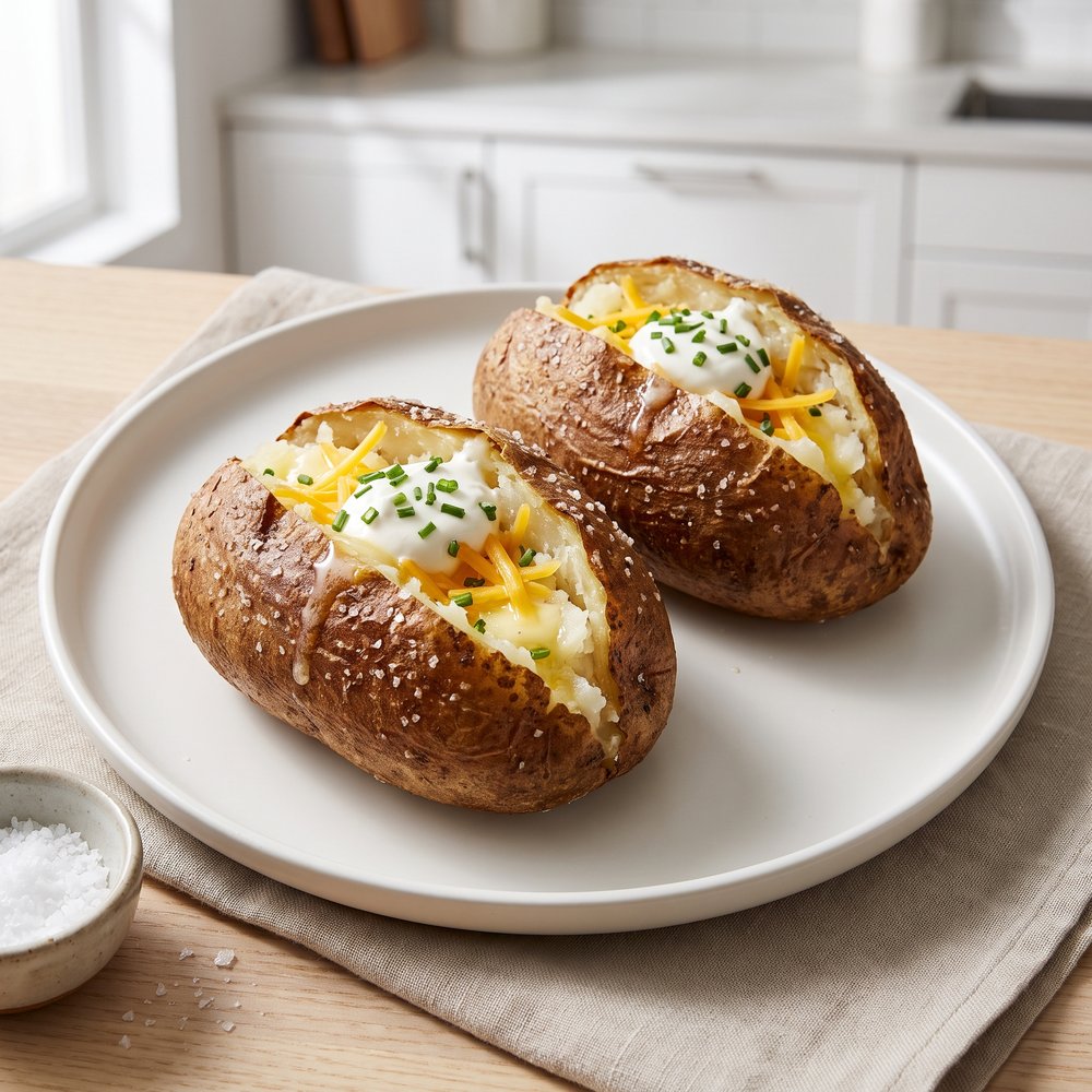 Air-Fried Crispy Baked Russet Potatoes