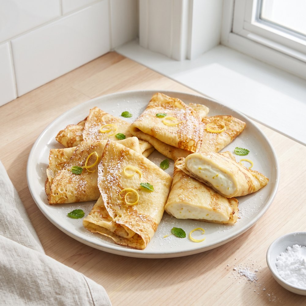 Chef John’s Lemony Cheese Blintzes