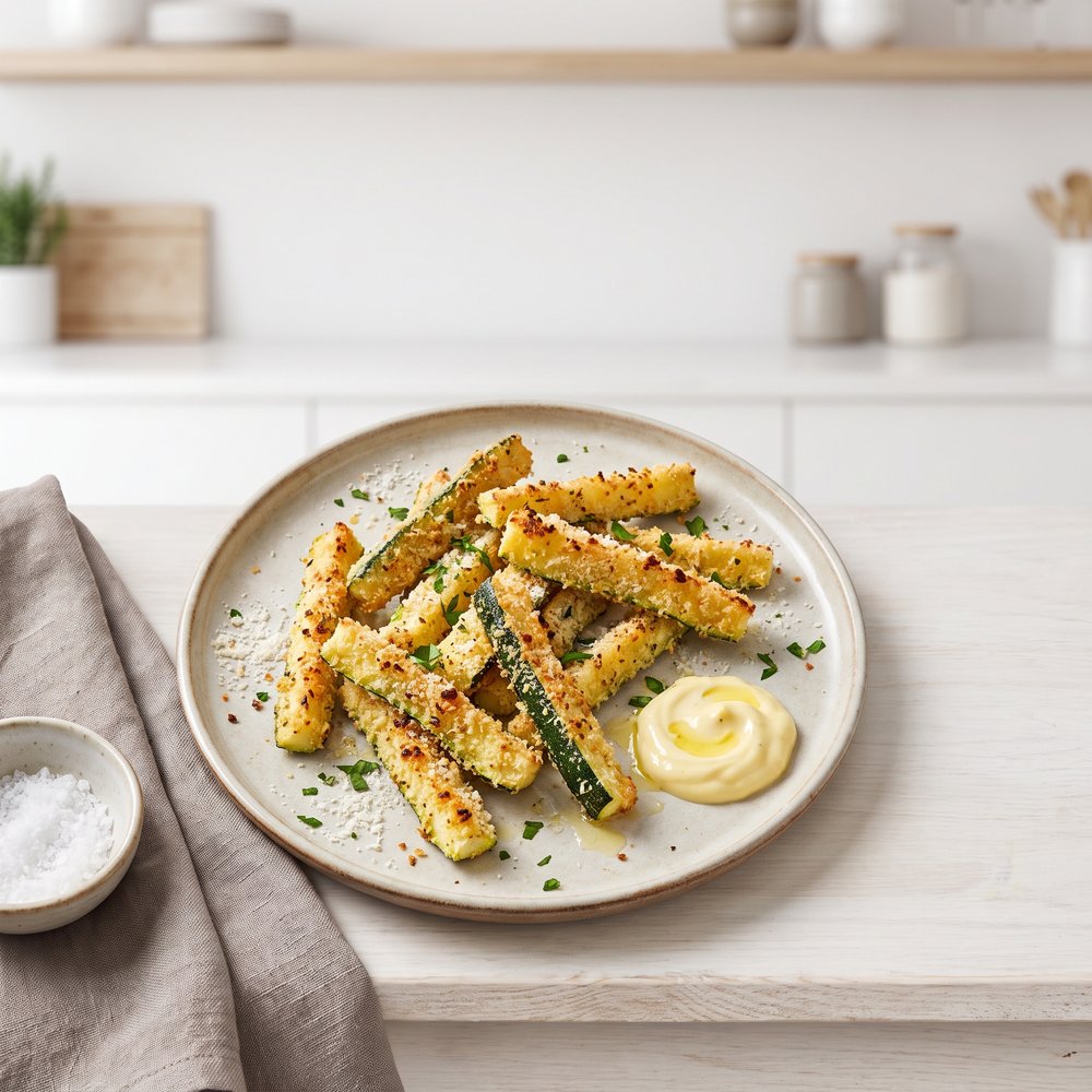 Baked Parmesan-Crusted Zucchini Fries