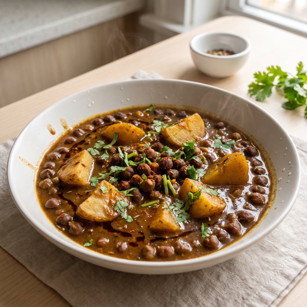 Kala Chana and Potato Curry