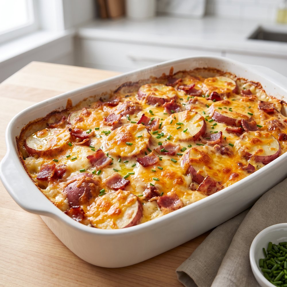 Cheesy Bacon Baked Potato Casserole