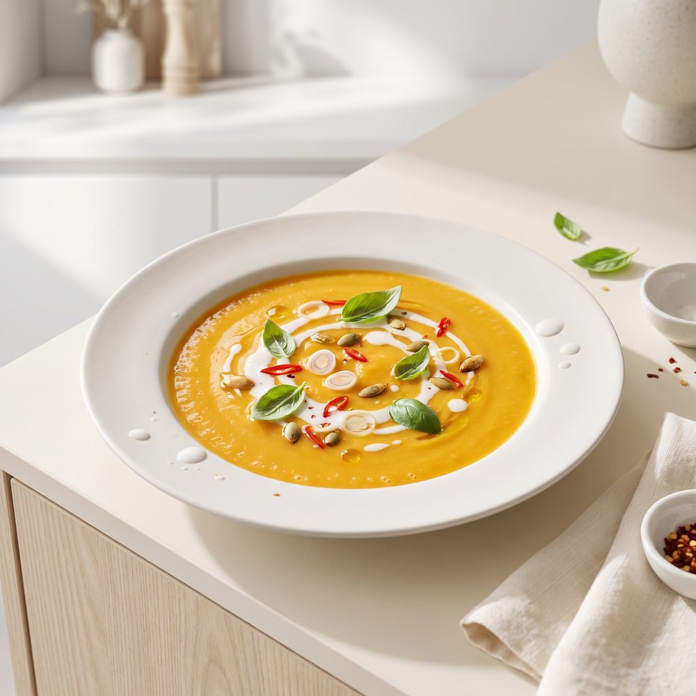 Coconut Lemongrass Thai Pumpkin Soup