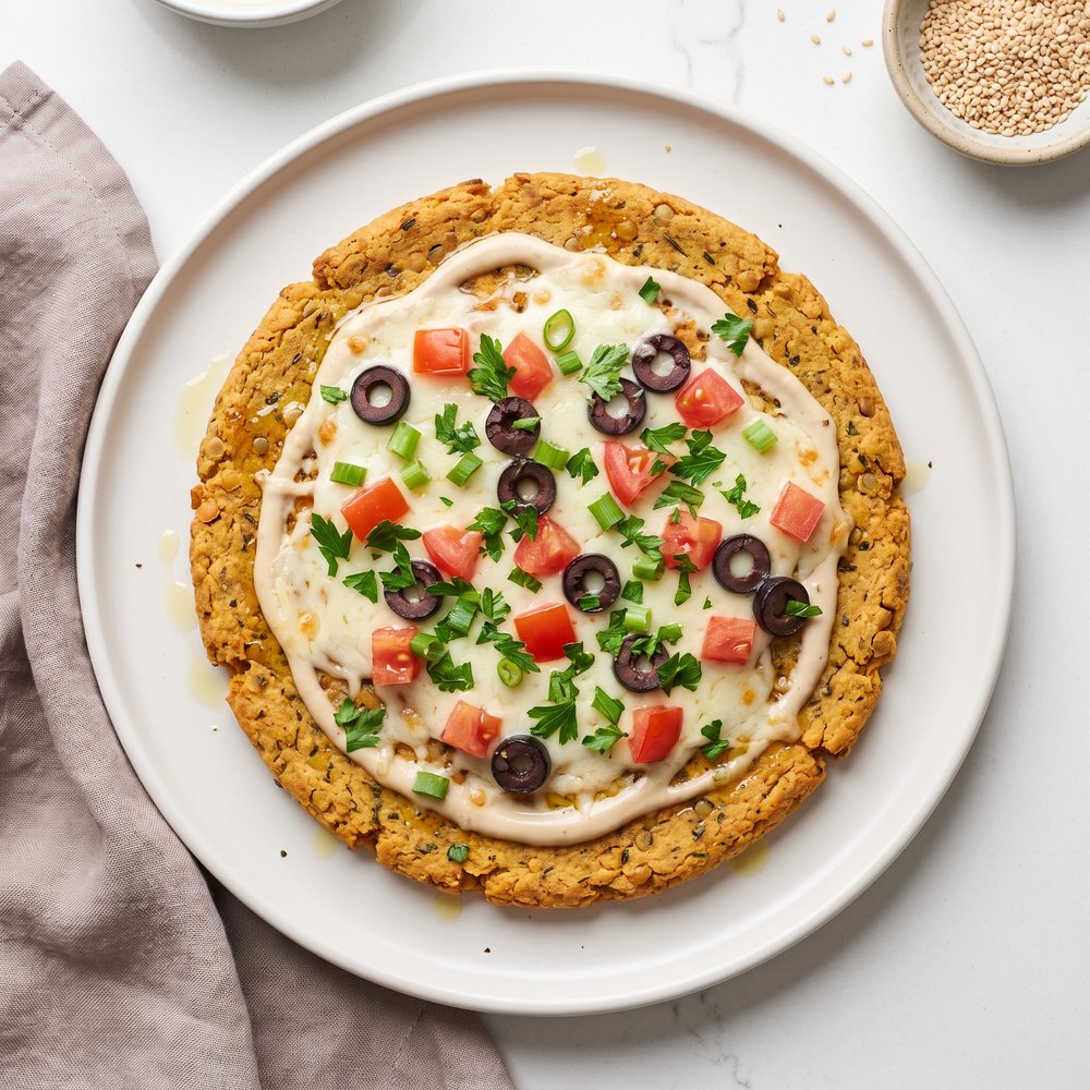 Red Lentil Falafel-Style Pizza