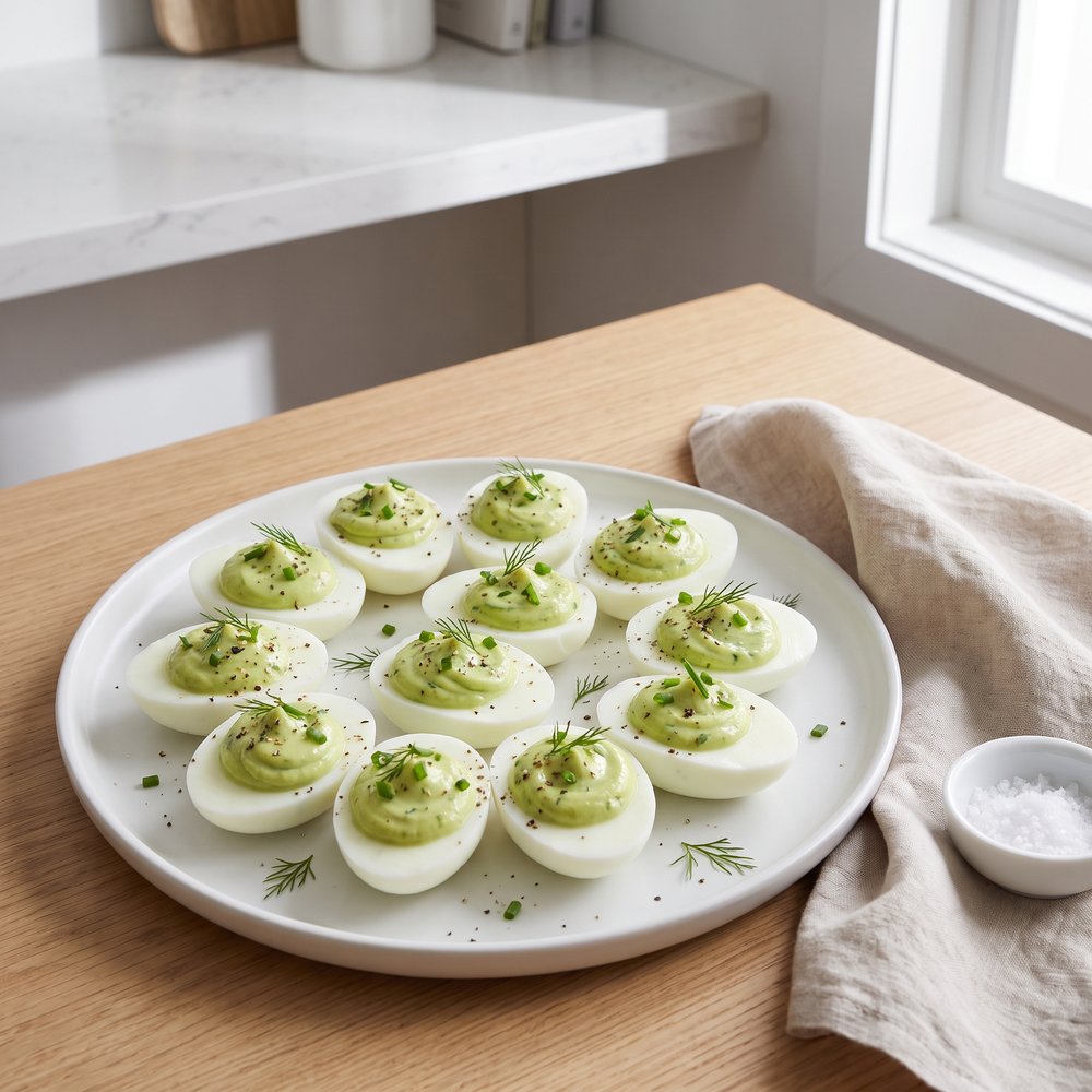 No Mayo Deviled Eggs