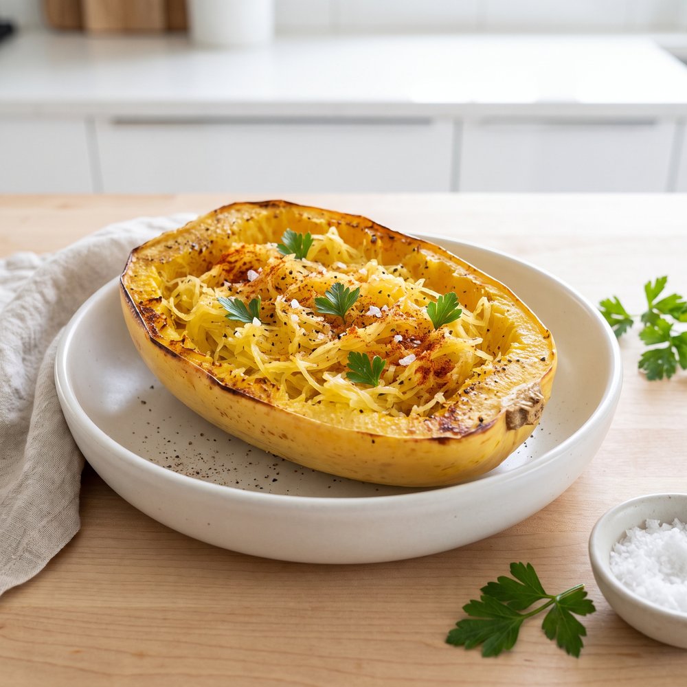 Crispy Air-Fried Spaghetti Squash