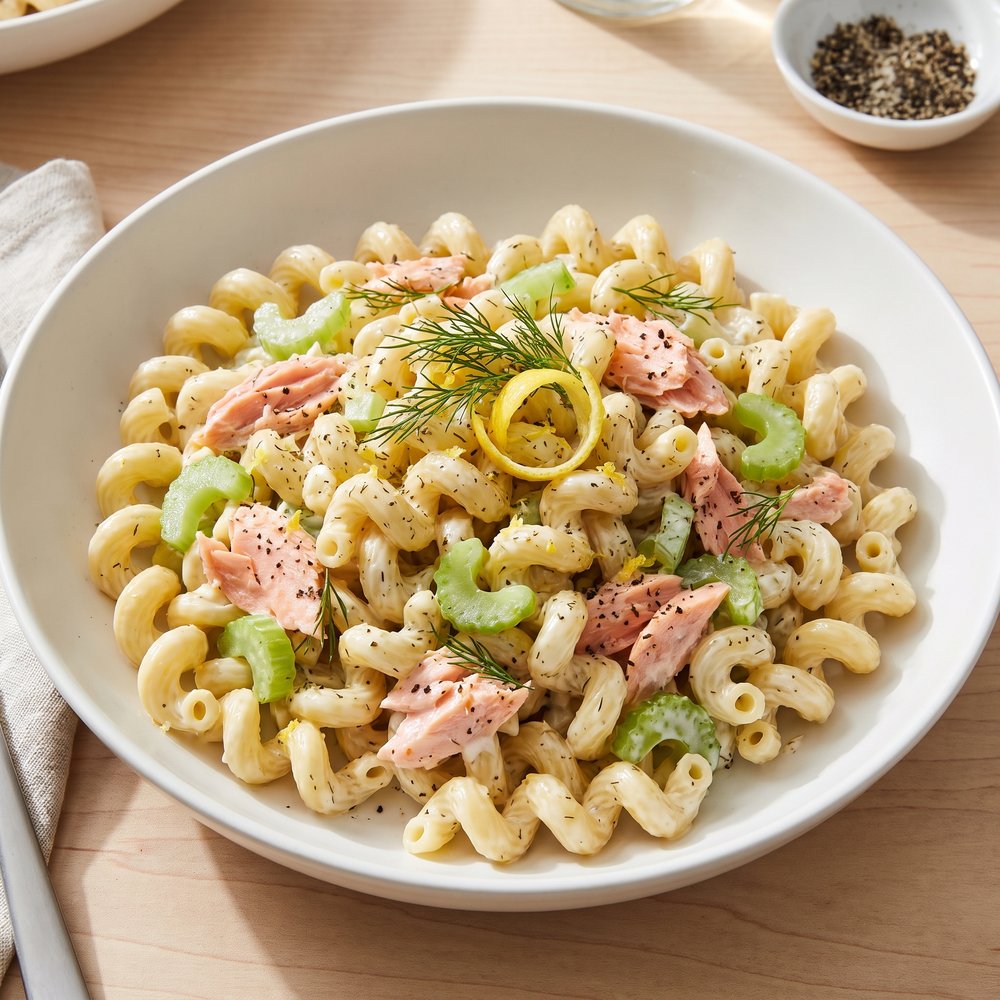 Chilled Dill Salmon Pasta Salad
