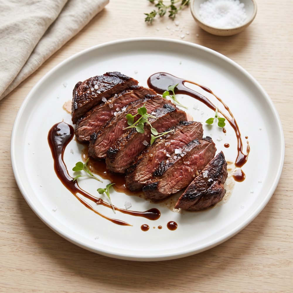 Butcher’s Cut Hanger Steak with Pan Sauce