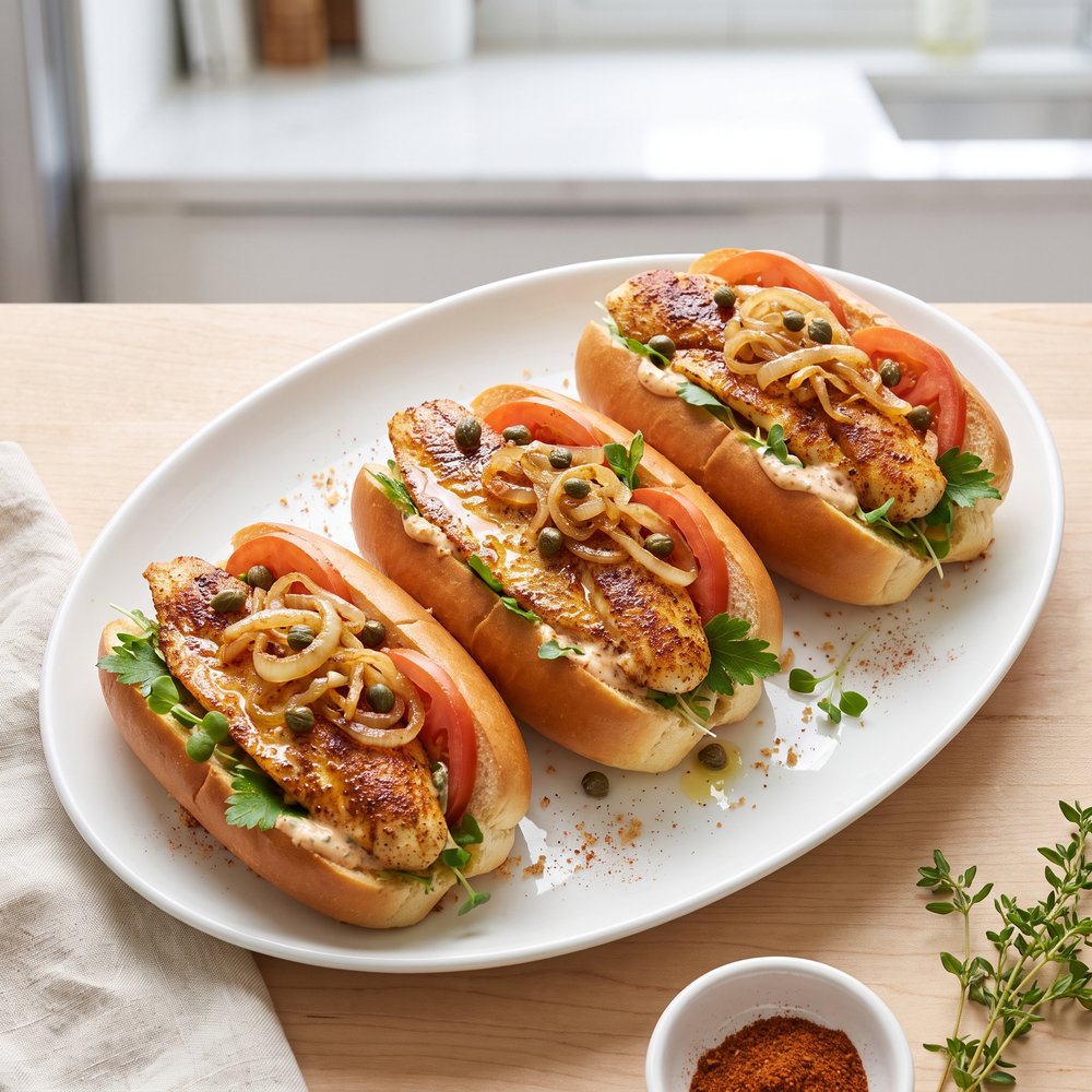 Oven-Baked Tilapia Subs
