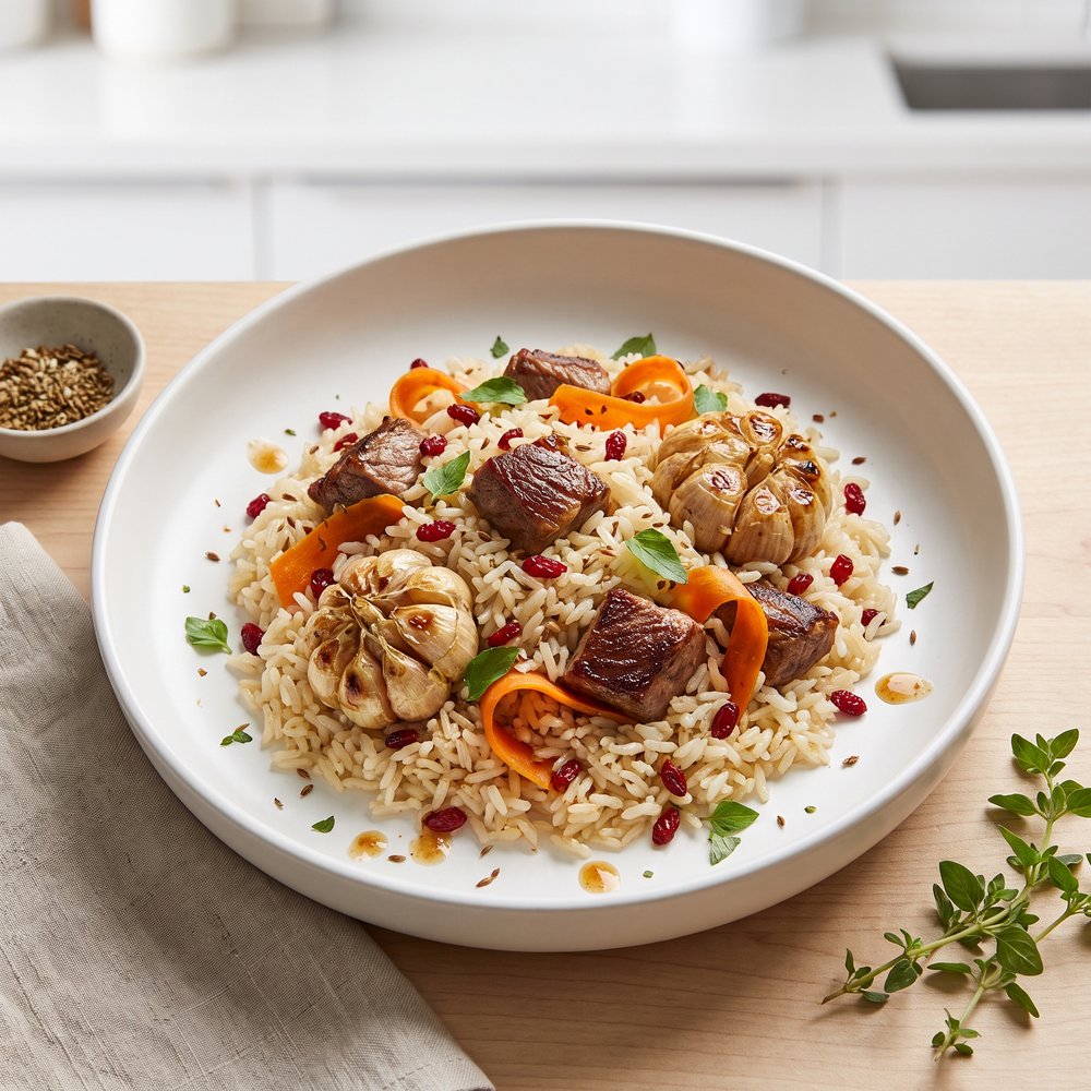 Uzbek Lamb and Rice Pilaf (Plov) (2000 kcal OMAD)