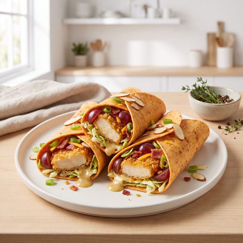 Crispy Chicken Wrap with Honey-Mustard