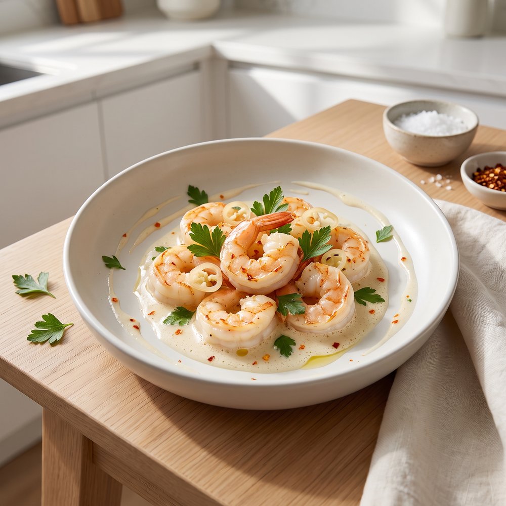 Creamy Chile-Habanero Shrimp
