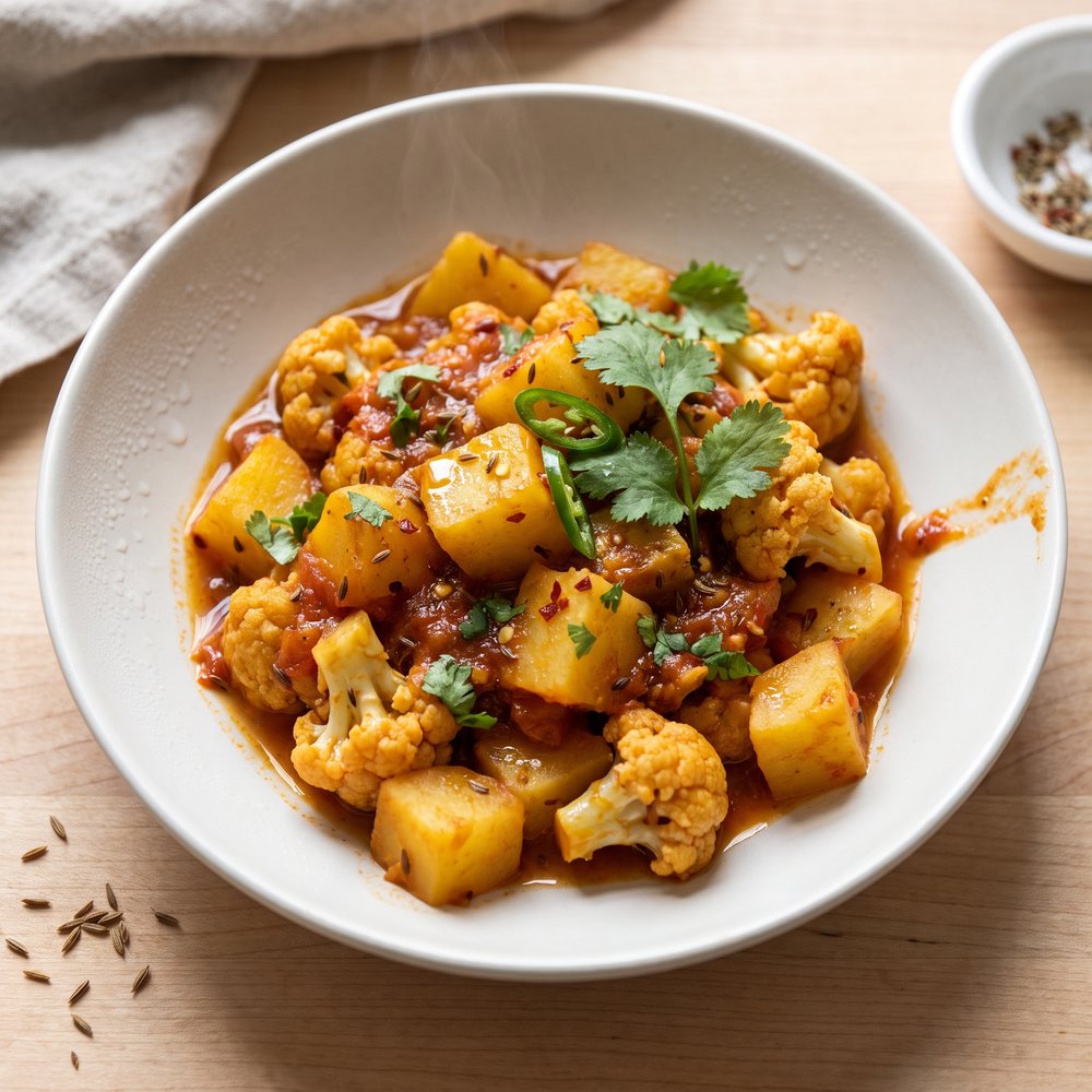Aloo Gobi Masala (Cauliflower and Potato Curry)
