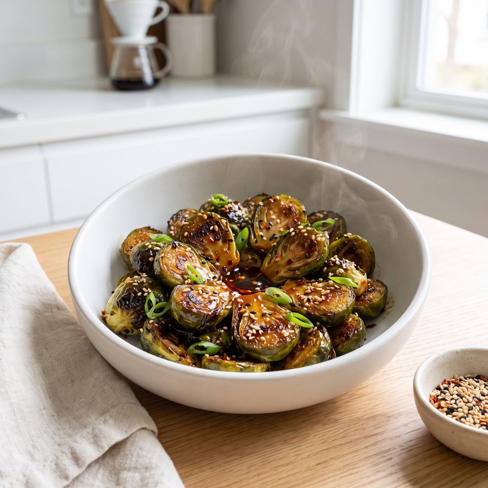 Sweet Chili Roasted Brussels Sprouts