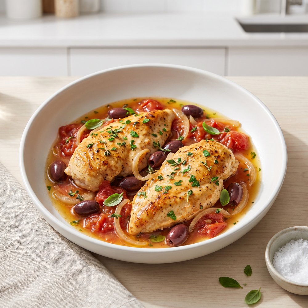 Tomato-Olive Herbed Chicken