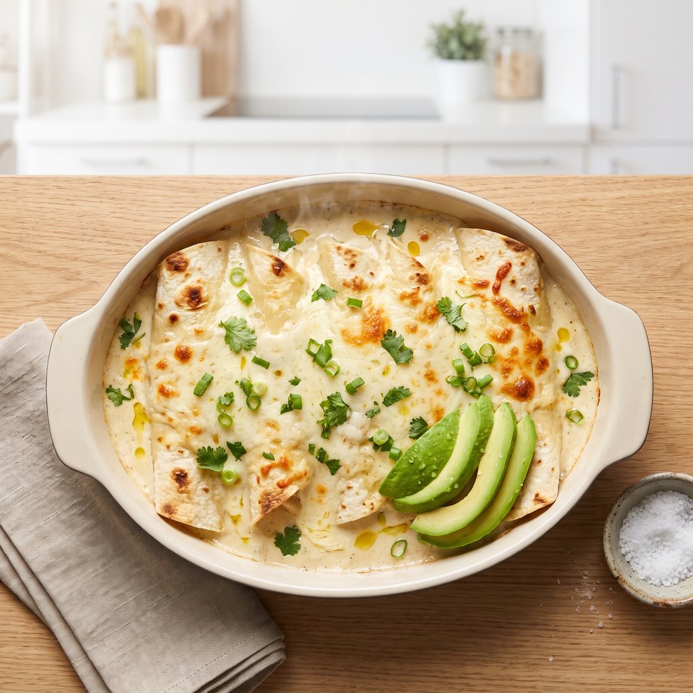 Savory Halibut Enchiladas