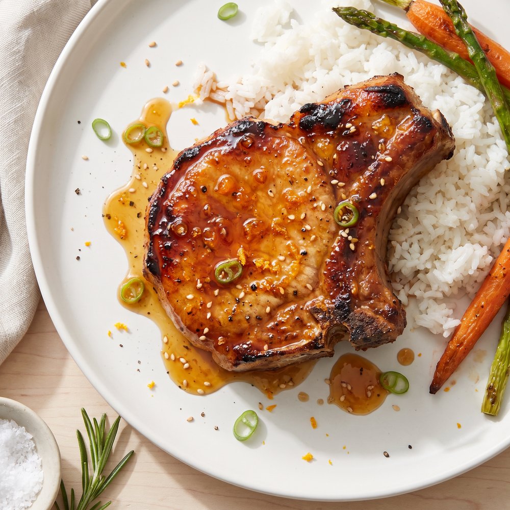 Orange-Glazed Pork Chops