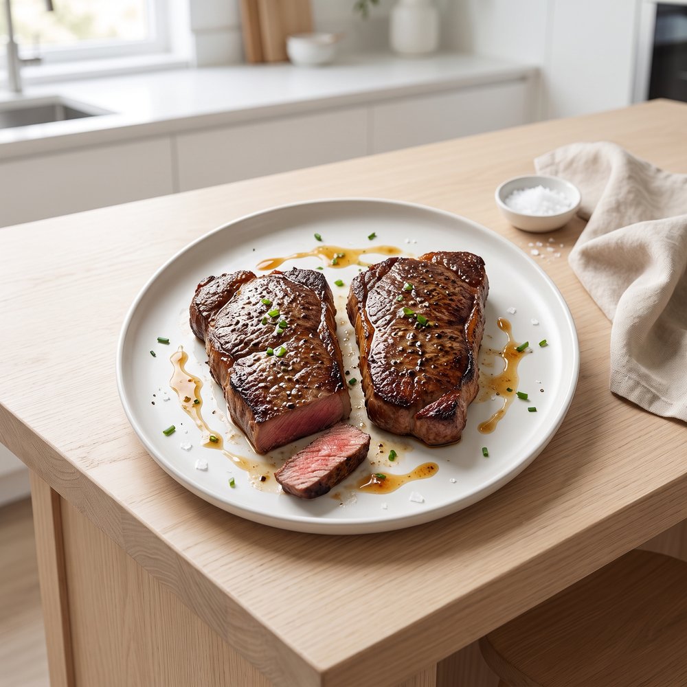 Cast Iron Pan-Seared Steak (Oven-Finished)