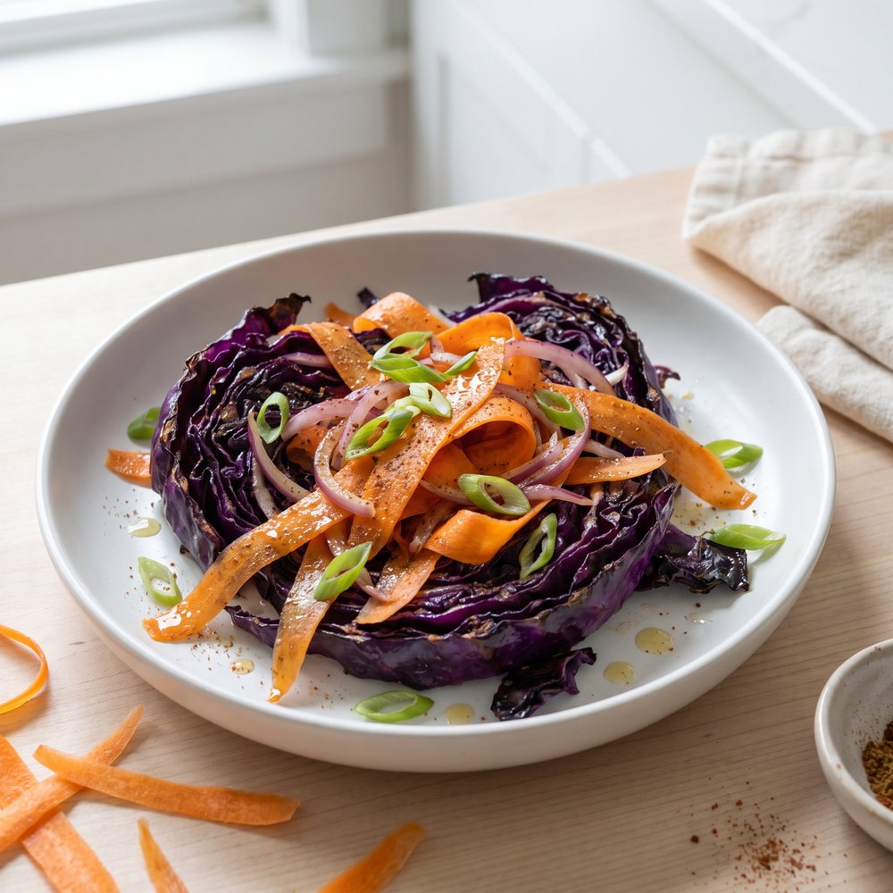 Smoky Red Cabbage and Carrot Slaw