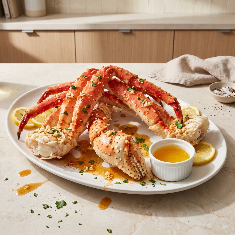 Oven-Basted King Crab Legs