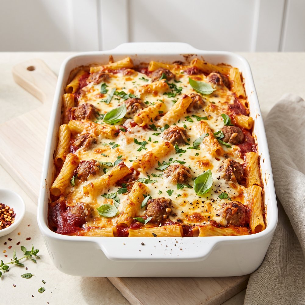Baked Ziti with Meatballs