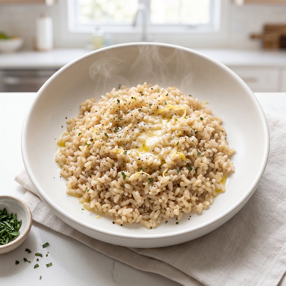 Lightly Buttery Quick Brown Rice