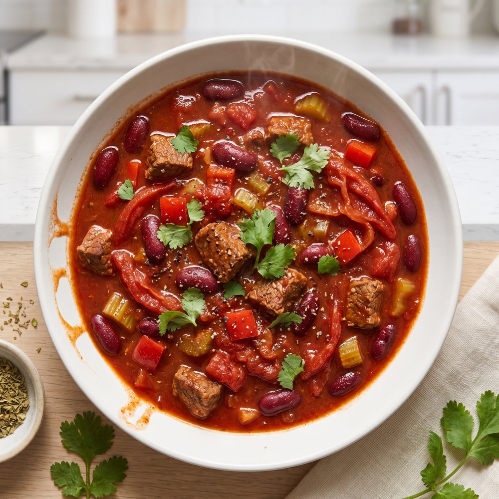 Hearty Tex-Mex Beef and Bean Chili