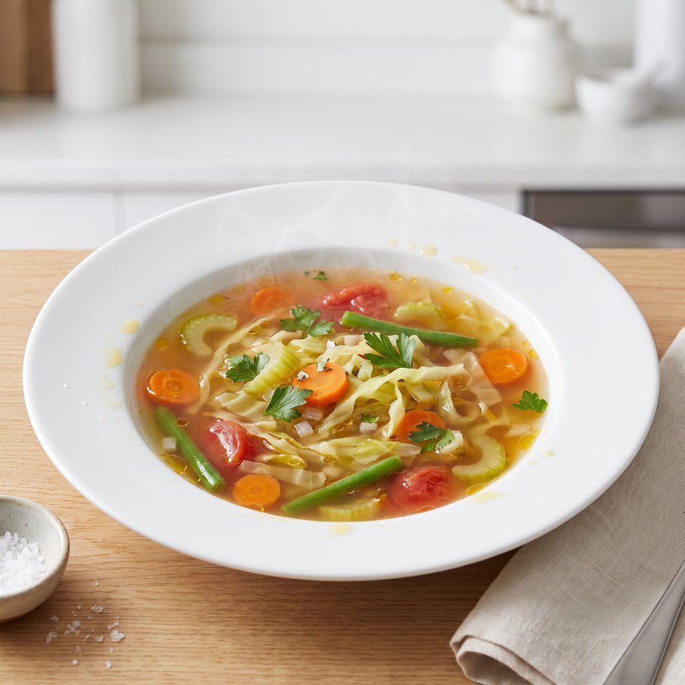 Light Cabbage and Vegetable Soup