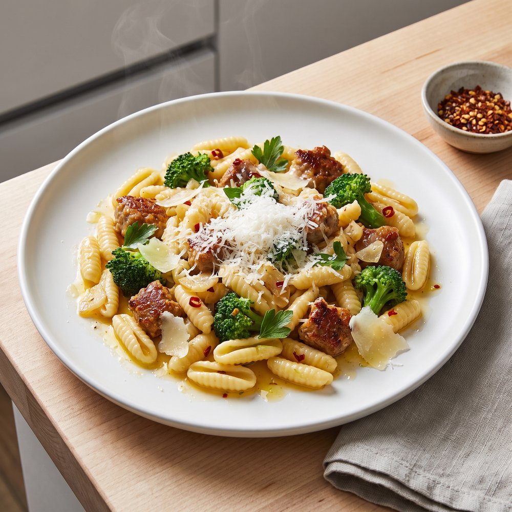 Broccoli and Sausage Cavatelli