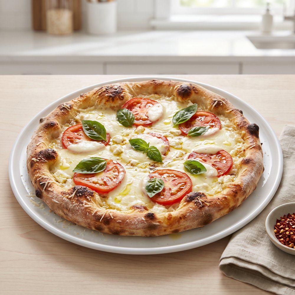Margherita Pizza with Four Cheeses