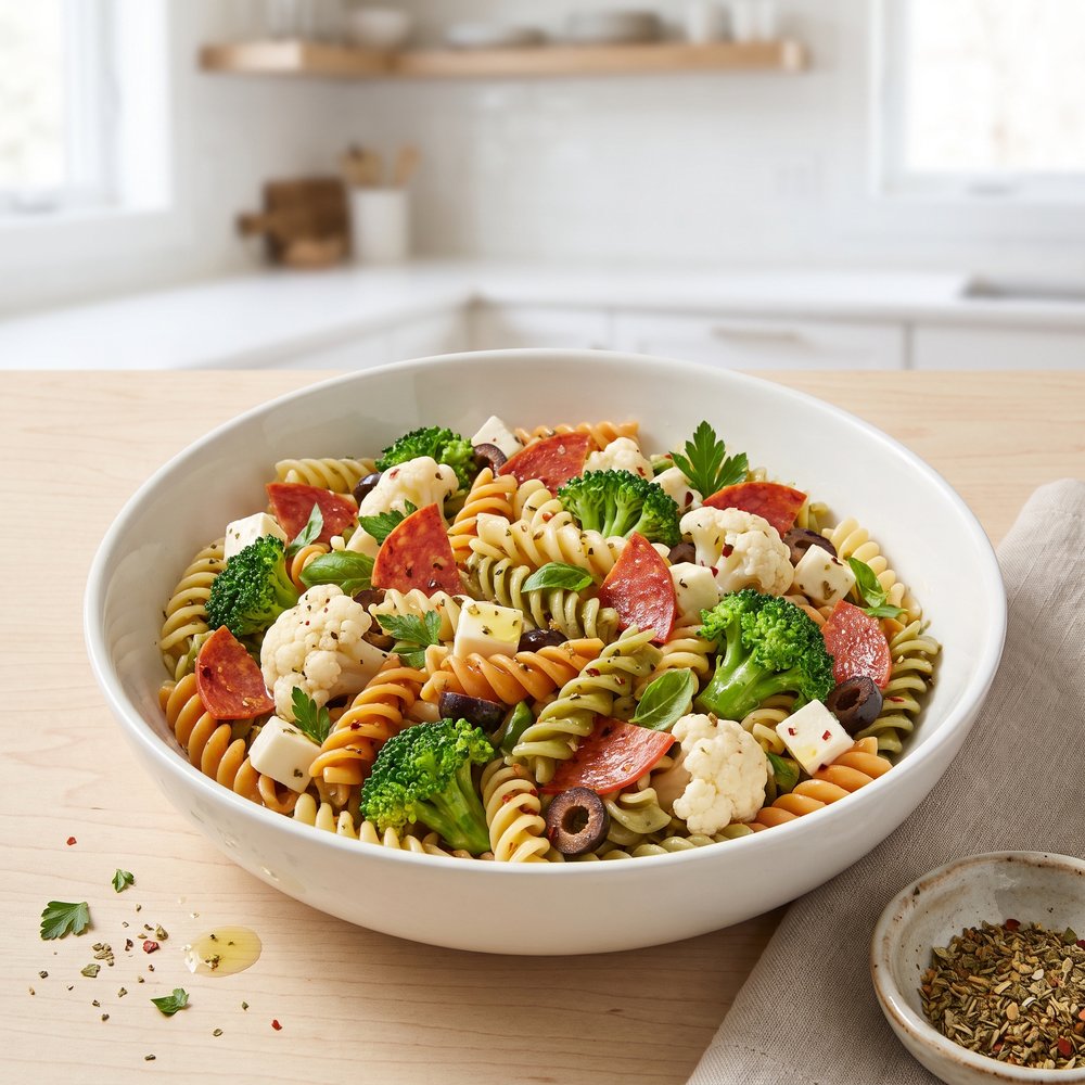 Hearty Tri-Color Pasta Salad