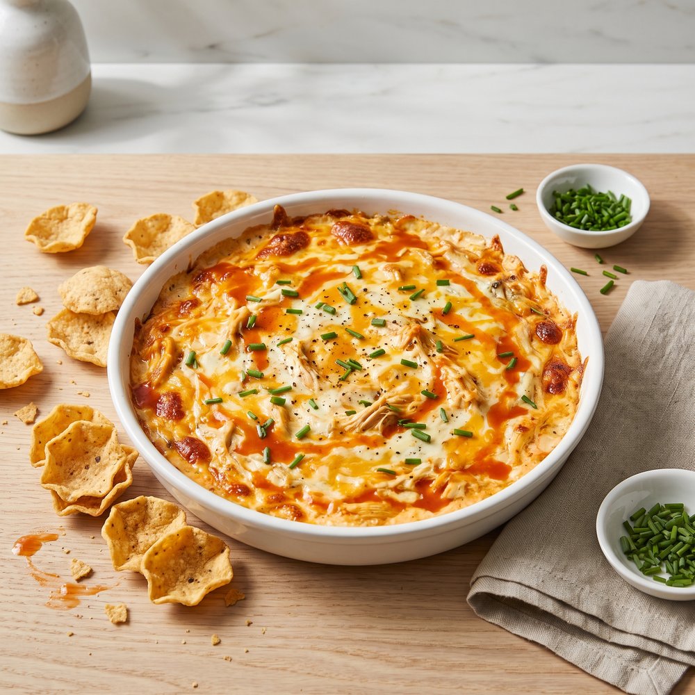 Buffalo Ranch Chicken Cheese Party Dip