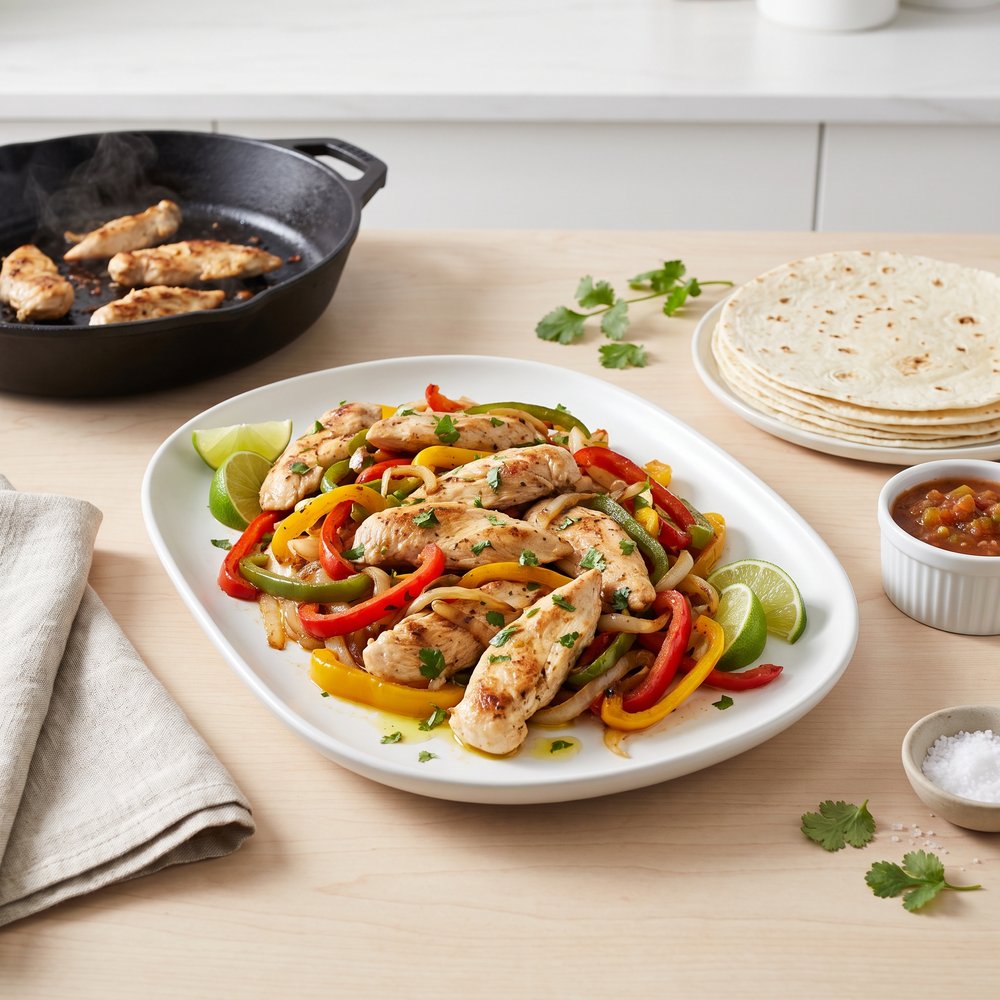 Skillet-Seared Chicken Fajitas