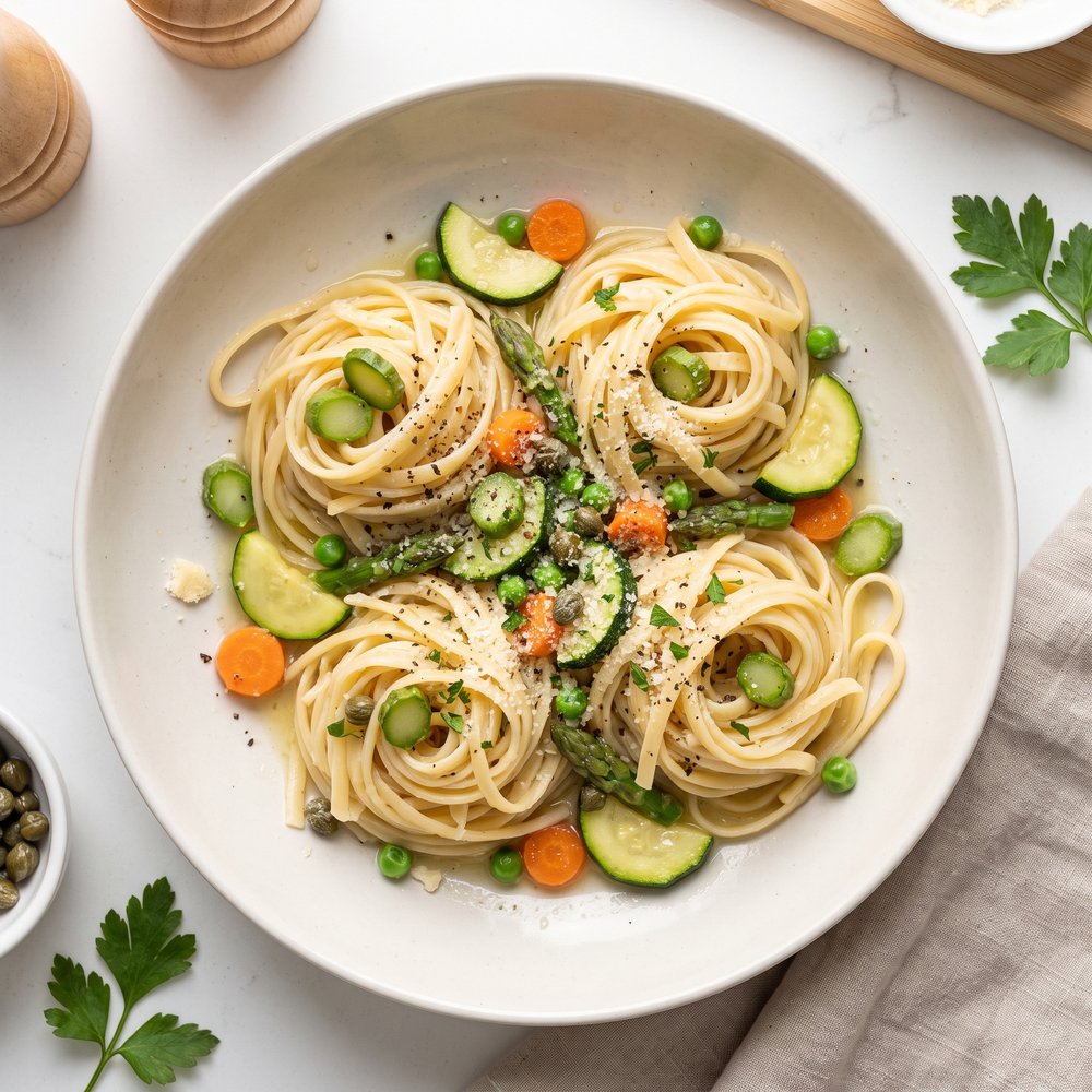 Lemon-Caper Pasta Primavera