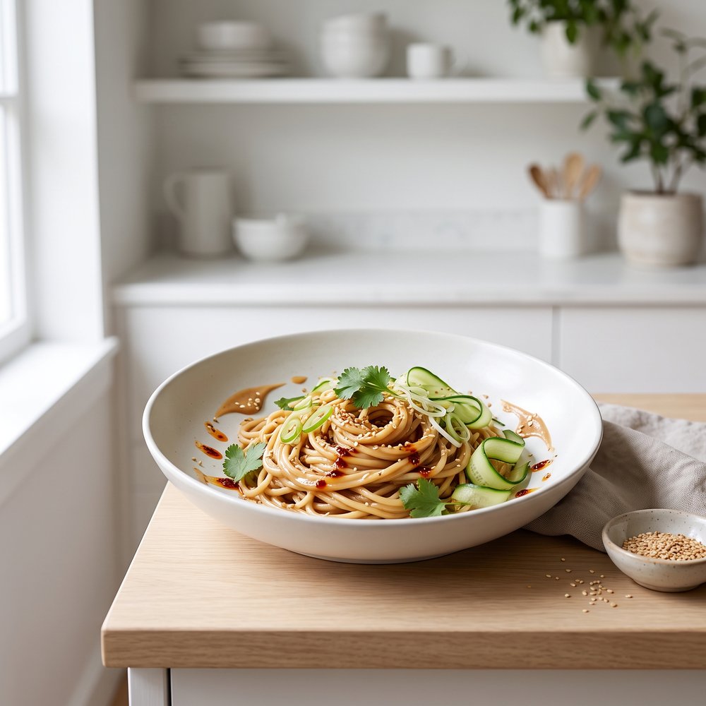 Cold Sesame Noodles with Spicy Peanut Sauce