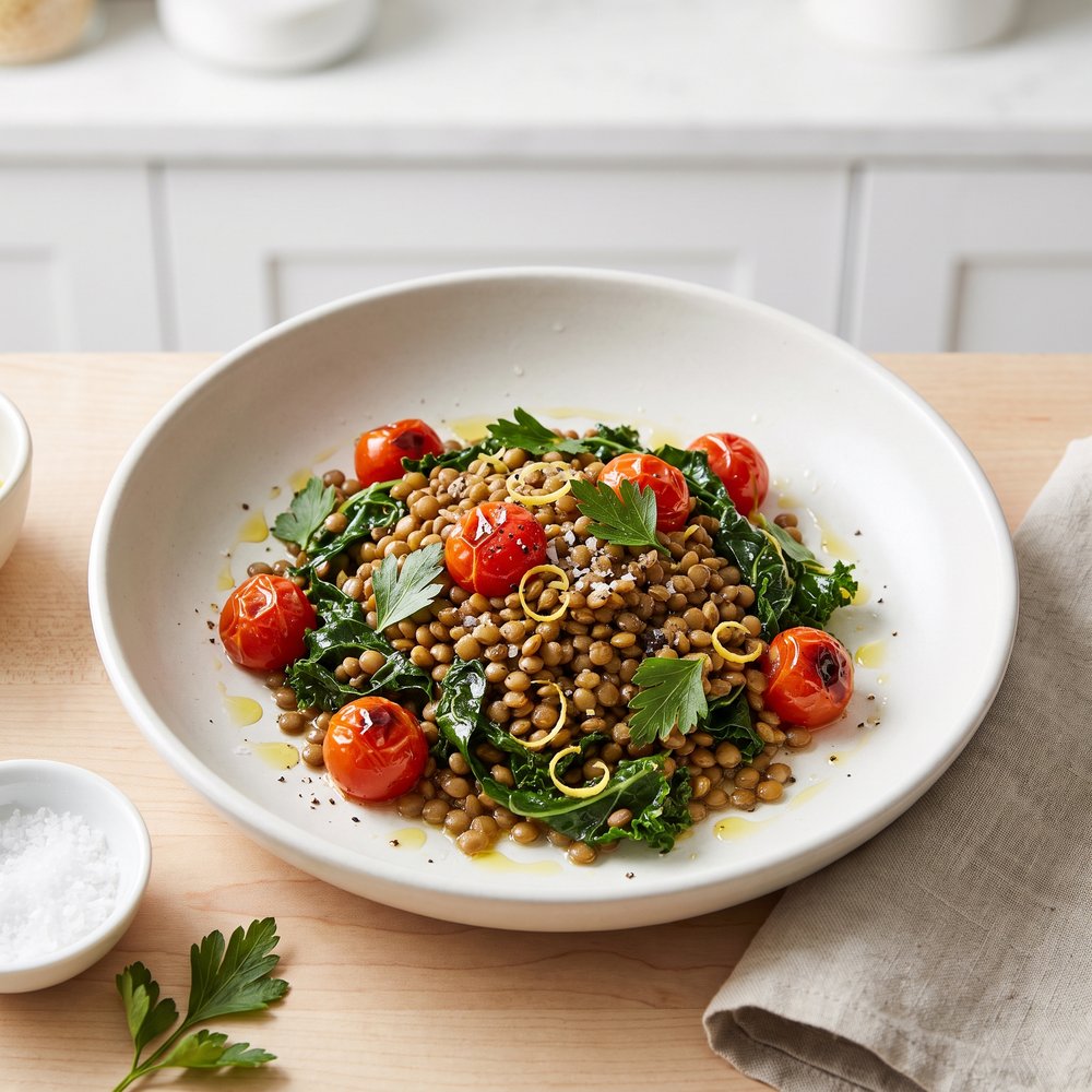 Lemony Lentils with Kale