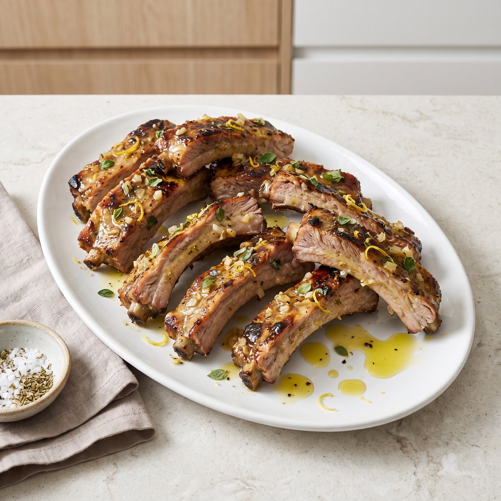 Lemon-Oregano Greek Baby Back Ribs