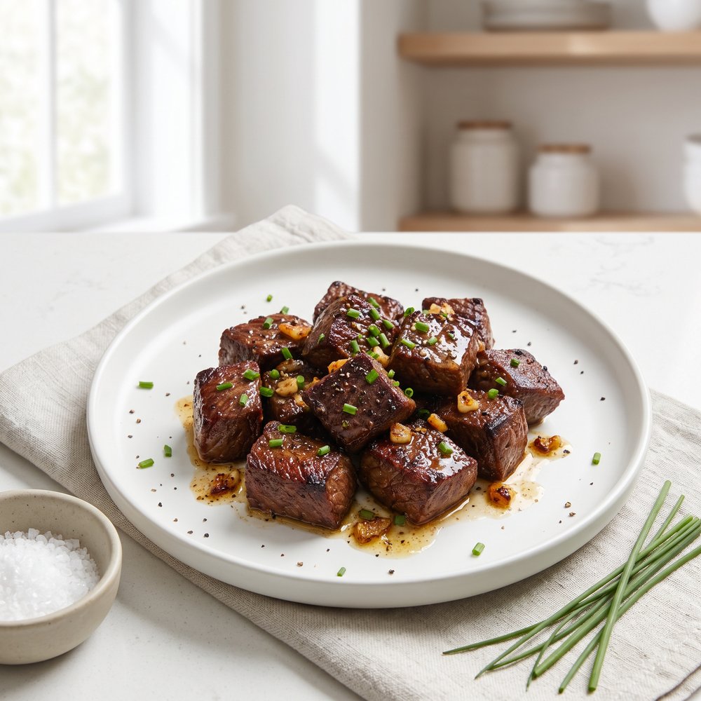 TikTok's Air Fryer Garlic Butter Steak Bites