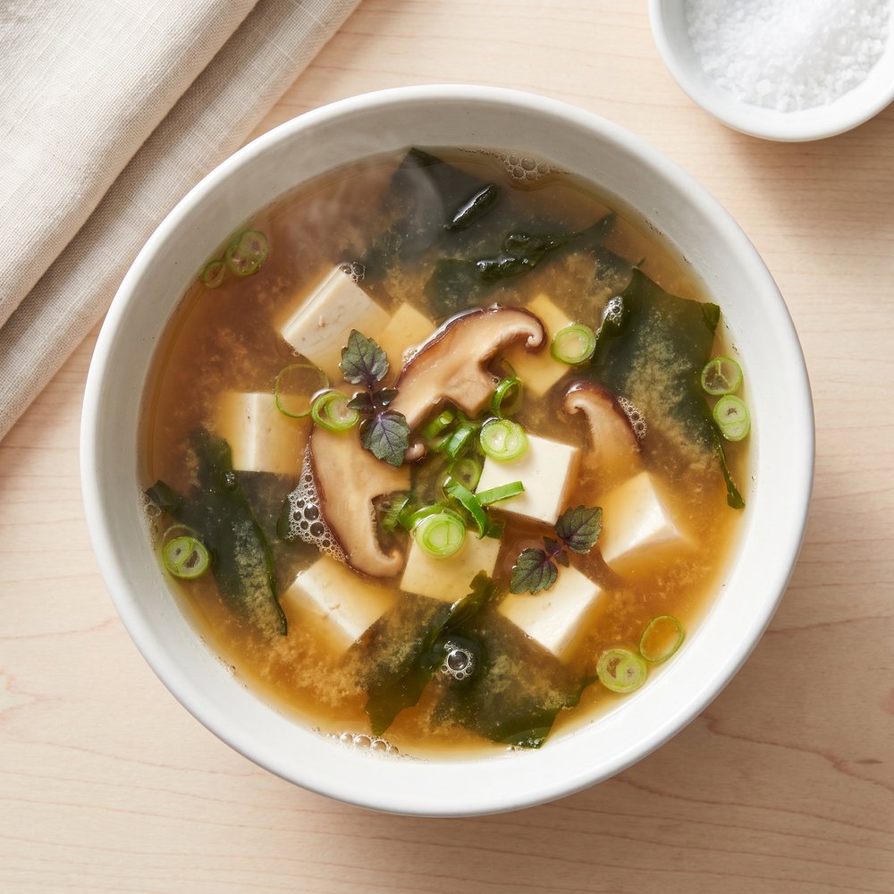 Miso Dashi Soup with Tofu and Shiitake Mushrooms