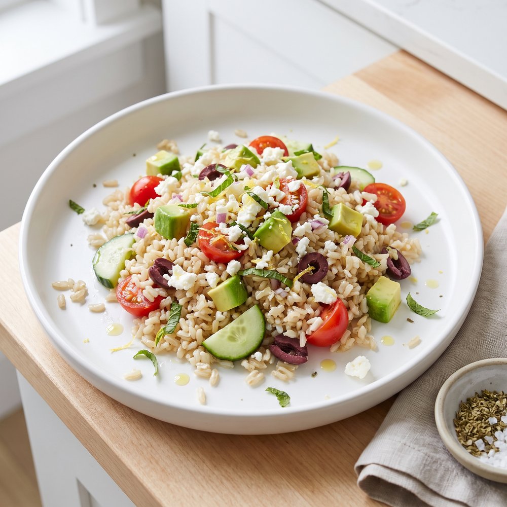 Mediterranean Brown Rice Salad