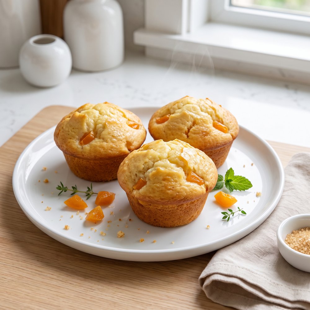 Buttermilk Apricot Breakfast Muffins