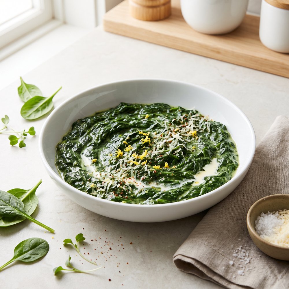 Fast and Easy Creamed Spinach