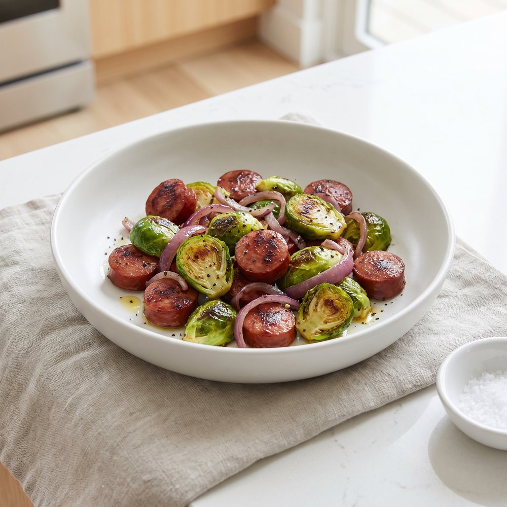 Kielbasa and Brussels Sprouts Skillet