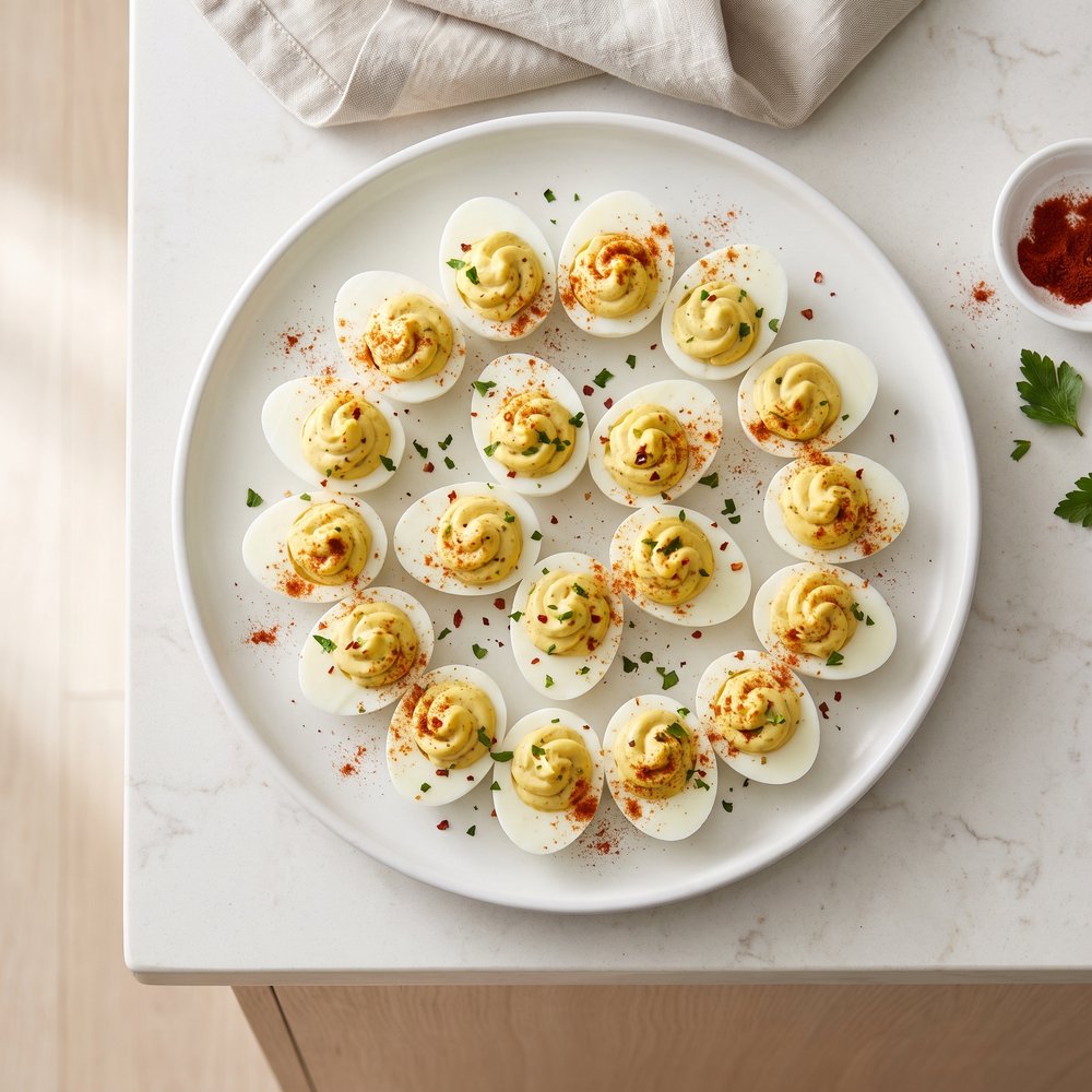 Spicy Italian Deviled Eggs